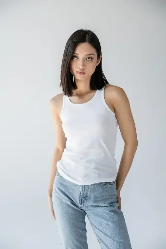 Basic Cotton Tank Top – Pure White